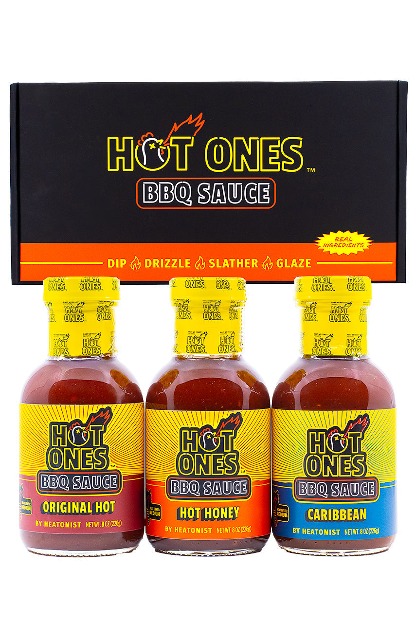 Hot Ones BBQ Trio Pack (Original / Hot Honey / Caribbean) Z8