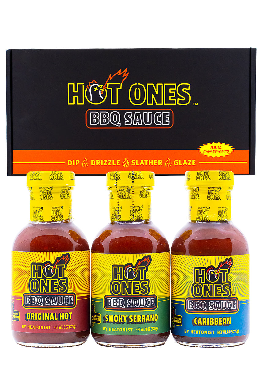 Hot Ones BBQ Trio Pack (Original / Smoked Serrano / Caribbean) C1