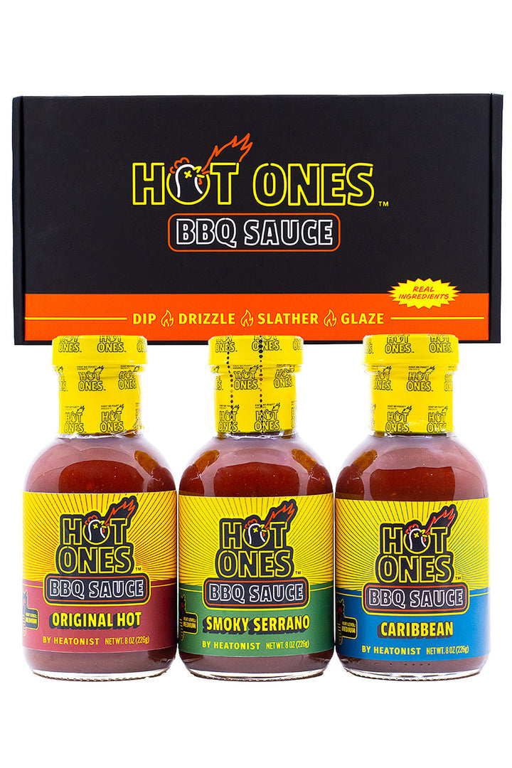 Hot Ones BBQ Trio Pack (Original / Smoked Serrano / Caribbean) C1
