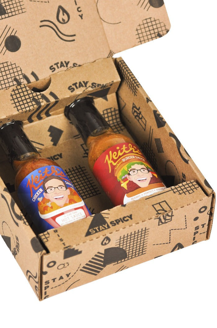 Chicken & Burger Hot Sauce Duo Pack | Keith's Y9
